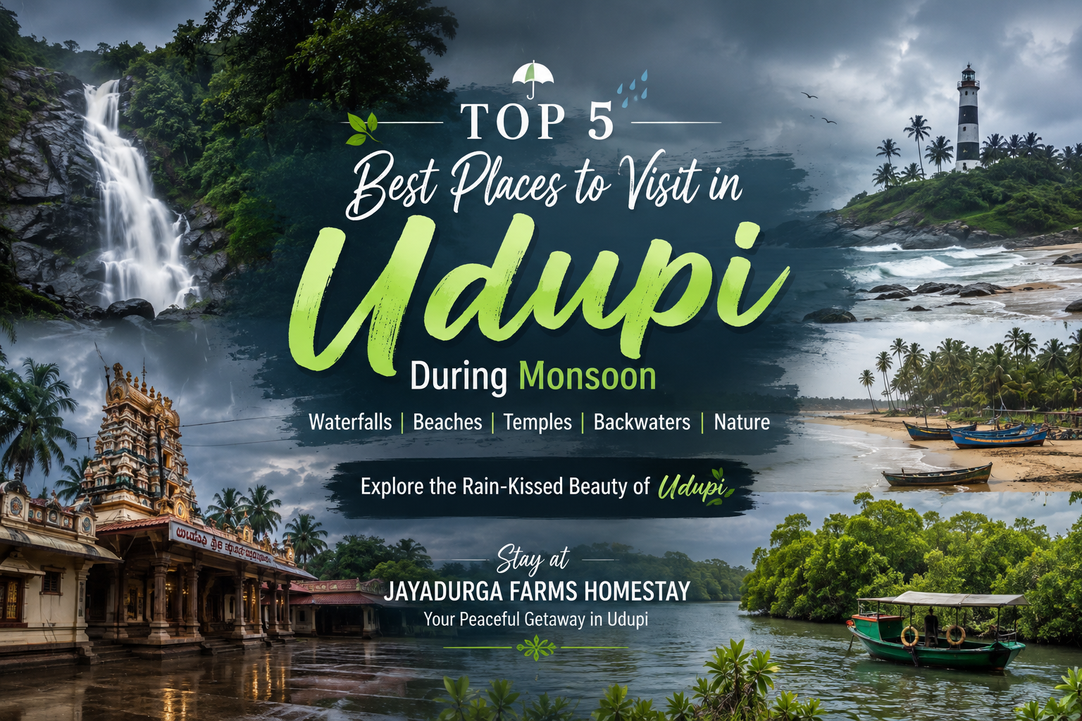Top 5 Places to Visit in Udupi During Monsoon | Jayadurga Farms Homestay